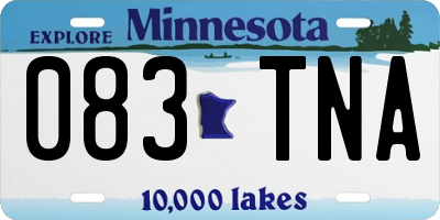 MN license plate 083TNA