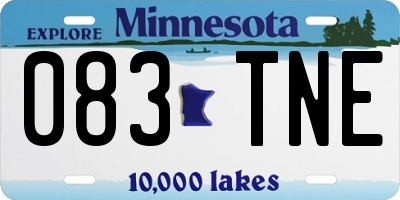 MN license plate 083TNE