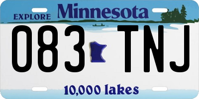 MN license plate 083TNJ