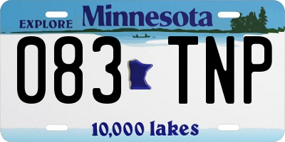 MN license plate 083TNP