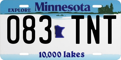 MN license plate 083TNT