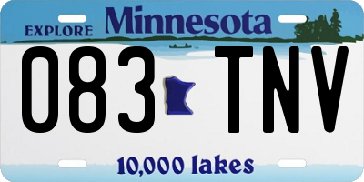 MN license plate 083TNV