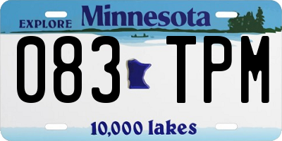 MN license plate 083TPM