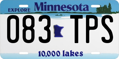 MN license plate 083TPS