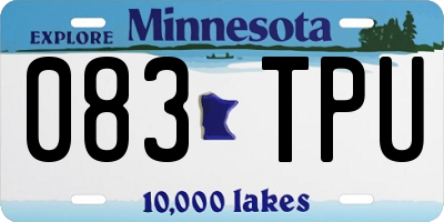 MN license plate 083TPU