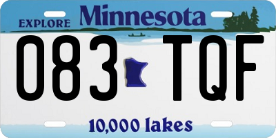 MN license plate 083TQF