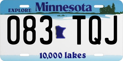 MN license plate 083TQJ