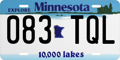 MN license plate 083TQL