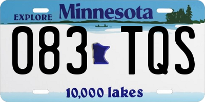 MN license plate 083TQS