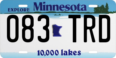 MN license plate 083TRD
