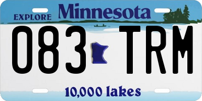 MN license plate 083TRM