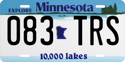 MN license plate 083TRS