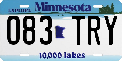 MN license plate 083TRY