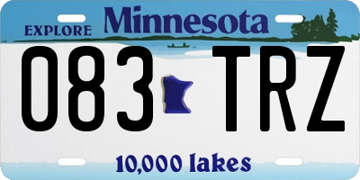 MN license plate 083TRZ