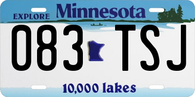 MN license plate 083TSJ