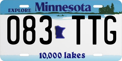 MN license plate 083TTG
