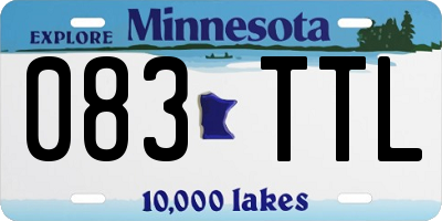 MN license plate 083TTL