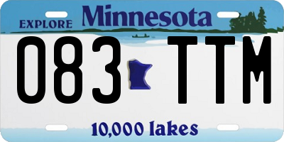 MN license plate 083TTM