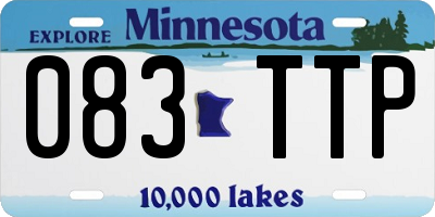 MN license plate 083TTP