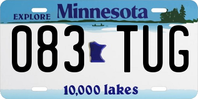 MN license plate 083TUG