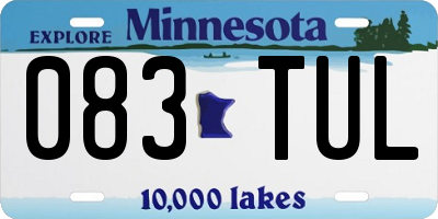 MN license plate 083TUL
