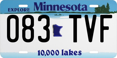 MN license plate 083TVF