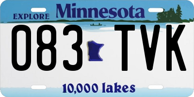 MN license plate 083TVK