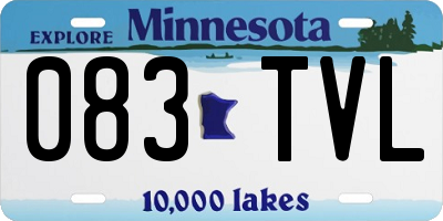 MN license plate 083TVL