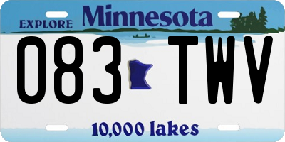 MN license plate 083TWV