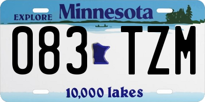 MN license plate 083TZM