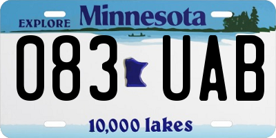 MN license plate 083UAB