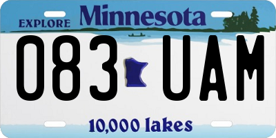 MN license plate 083UAM
