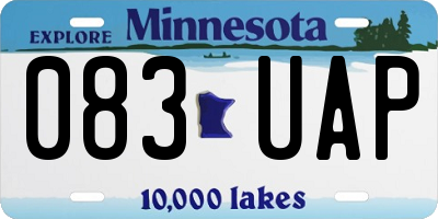 MN license plate 083UAP