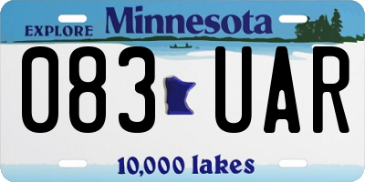 MN license plate 083UAR