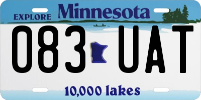 MN license plate 083UAT