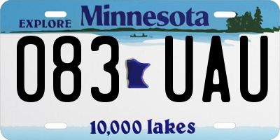 MN license plate 083UAU