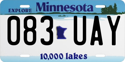 MN license plate 083UAY