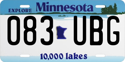 MN license plate 083UBG