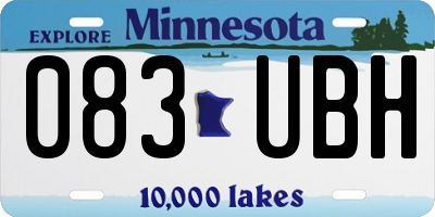 MN license plate 083UBH