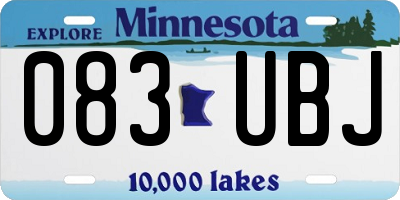 MN license plate 083UBJ