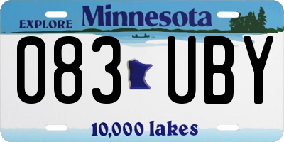 MN license plate 083UBY