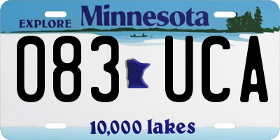 MN license plate 083UCA