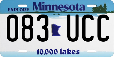 MN license plate 083UCC