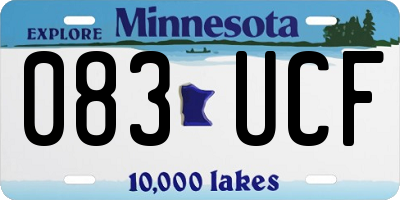 MN license plate 083UCF