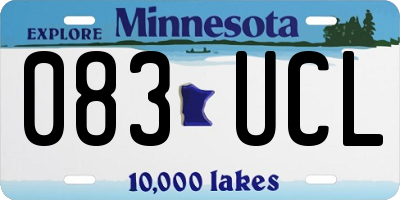 MN license plate 083UCL