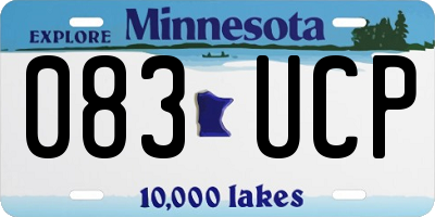 MN license plate 083UCP