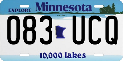 MN license plate 083UCQ