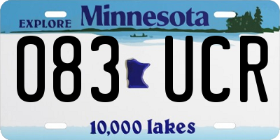MN license plate 083UCR