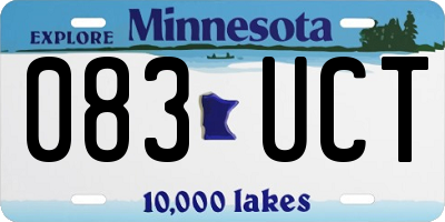 MN license plate 083UCT