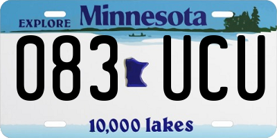 MN license plate 083UCU